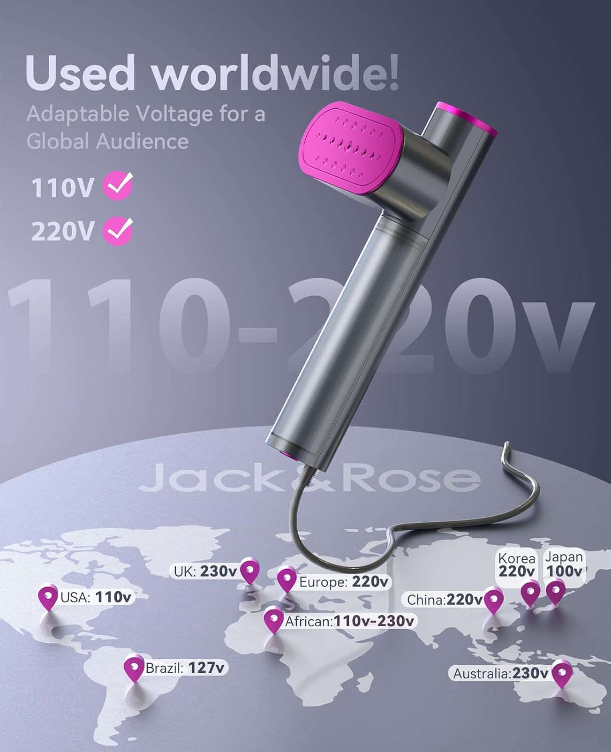 Jack and Rose Travel Steamer for Clothes